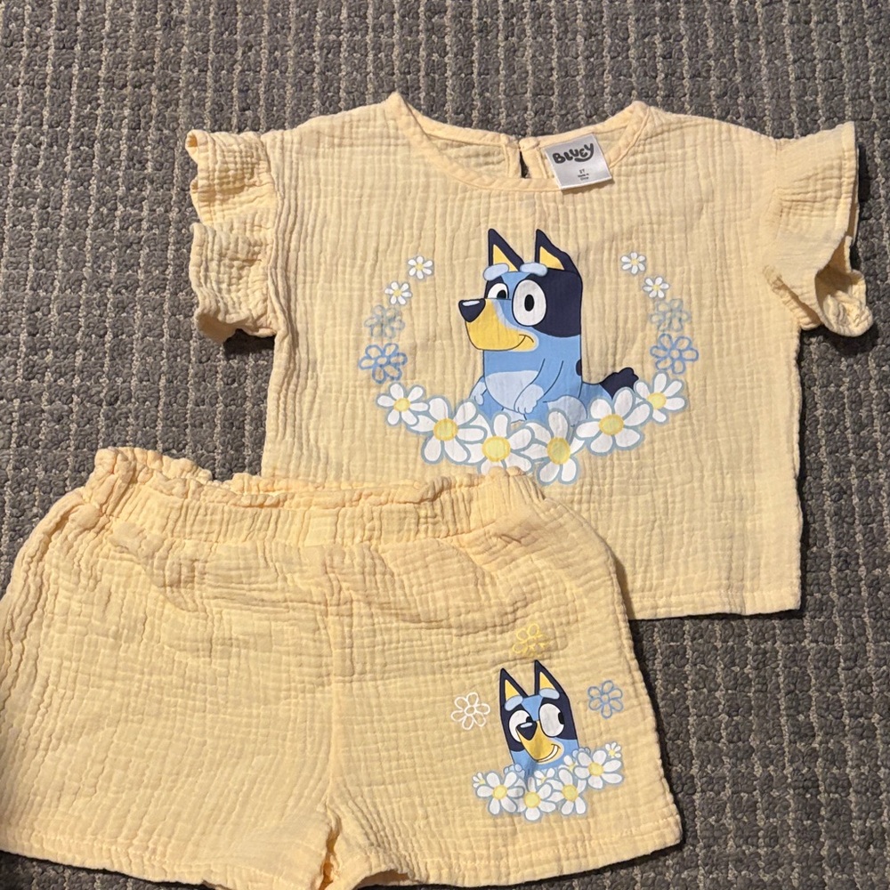 Bluey Kids Matching Set - Yellow